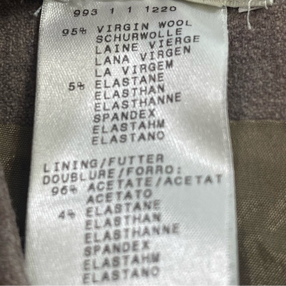 Mondo Virgin Wool Blend Long Khaki Skirt With Back Slit Extra large (44) - Picture 4 of 6